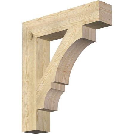 Ekena Millwork Balboa Block Rough Sawn Bracket, Douglas Fir, 6"W x 30"D x 34"H BKT06X30X34BOA05RDF